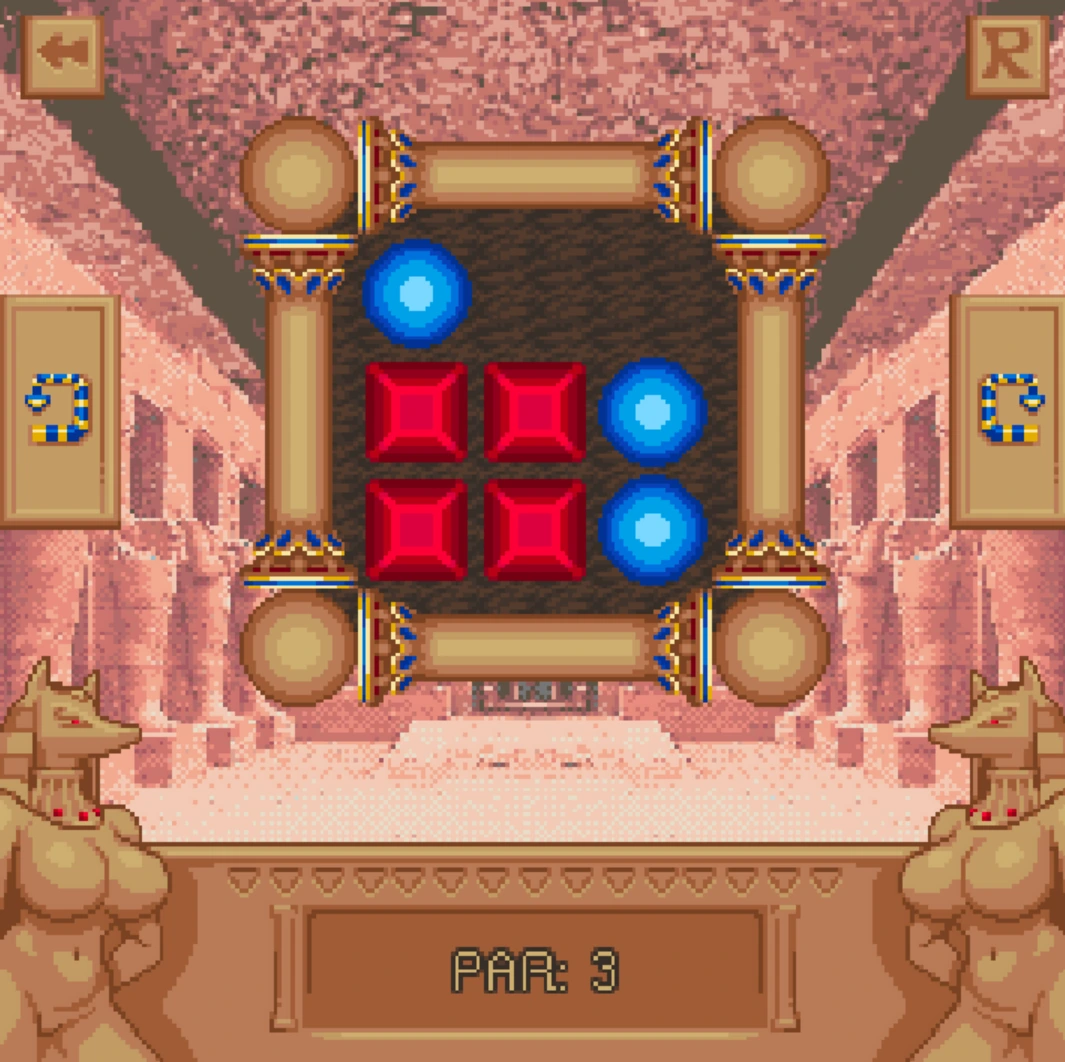 Temple of the Jackal colored puzzle chamber