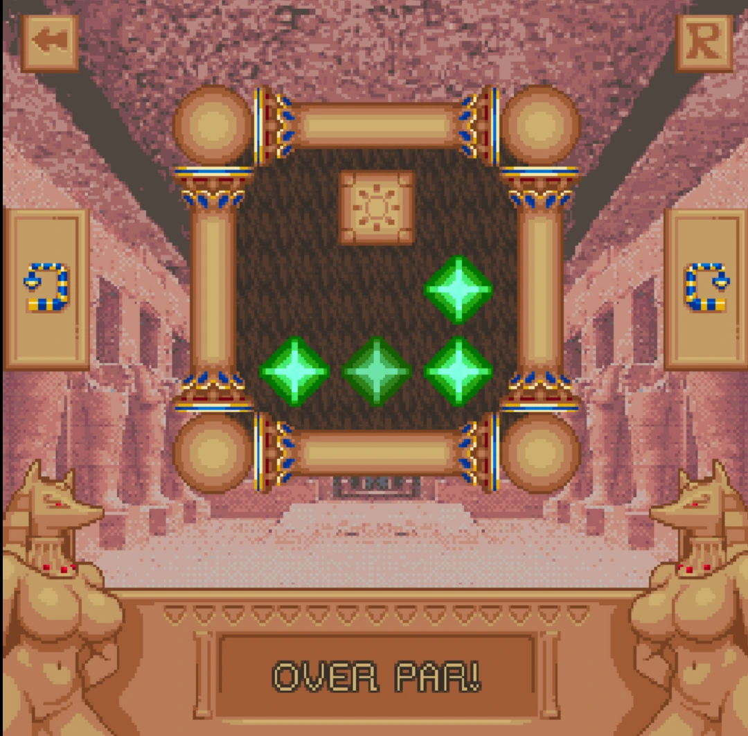 Temple of the Jackal gravity puzzle in progress